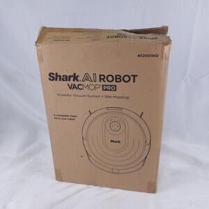Shark AV2001WD AI Robot Vacuum & Mop 2-in-1 Self-Cleaning Brushroll Black